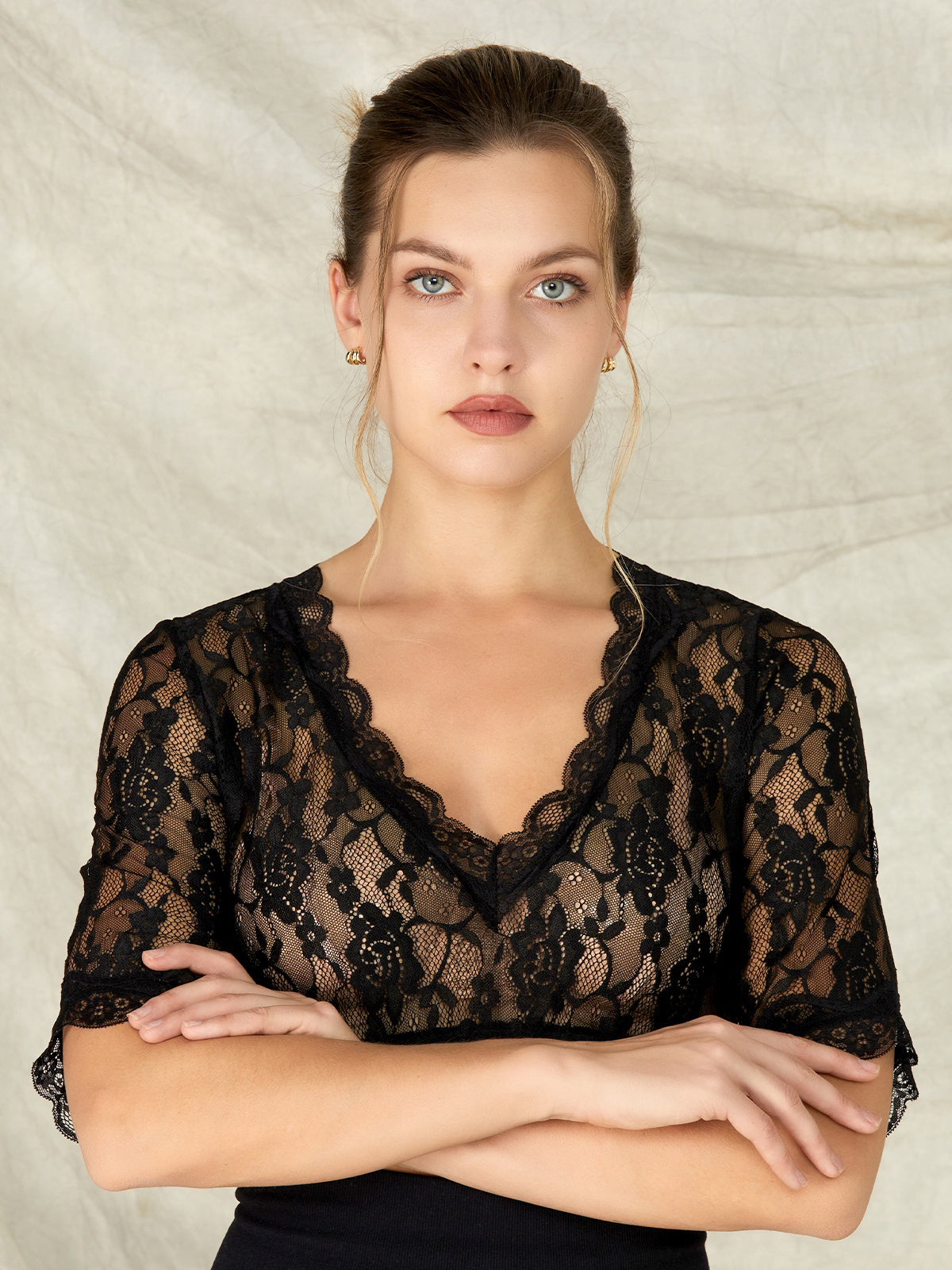 DIRNDLBLUSE - ANETTE IN SCHWARZ