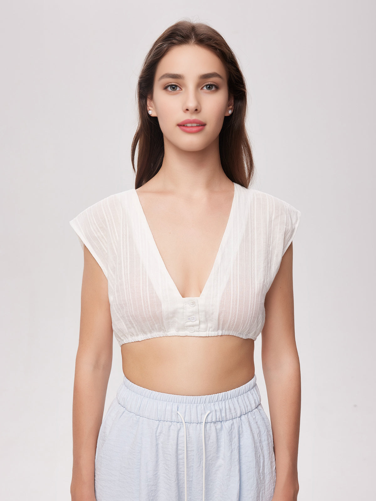 DIRNDLBLUSE - MILANA IN WEISS